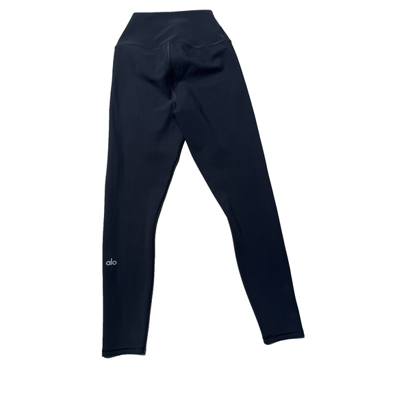 Alo Leggings Womens Small Black High Waist Ripped Moto Yoga Pants Activewear Gym - Picture 6 of 7